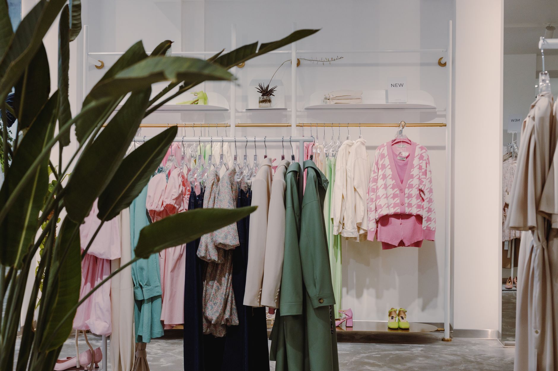 Vintage apparel display